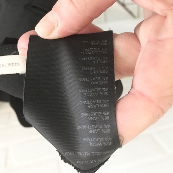 Club Monaco Women’s Trousers Ankle Pants Darted Pockets Tropical Wool Black 00 - Picture 11 of 13